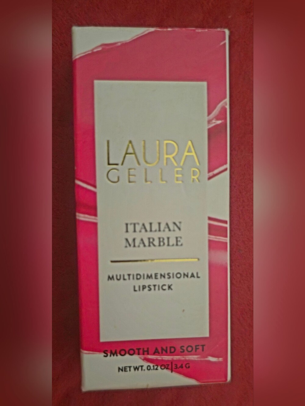 Laura Geller Italian Marble Multidimensional Lipstick, Pink Coral Gorgeous & NIB